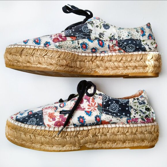 Gairno Floral Lace-up Espadrilles, Made in Spain - Picture 4 of 10